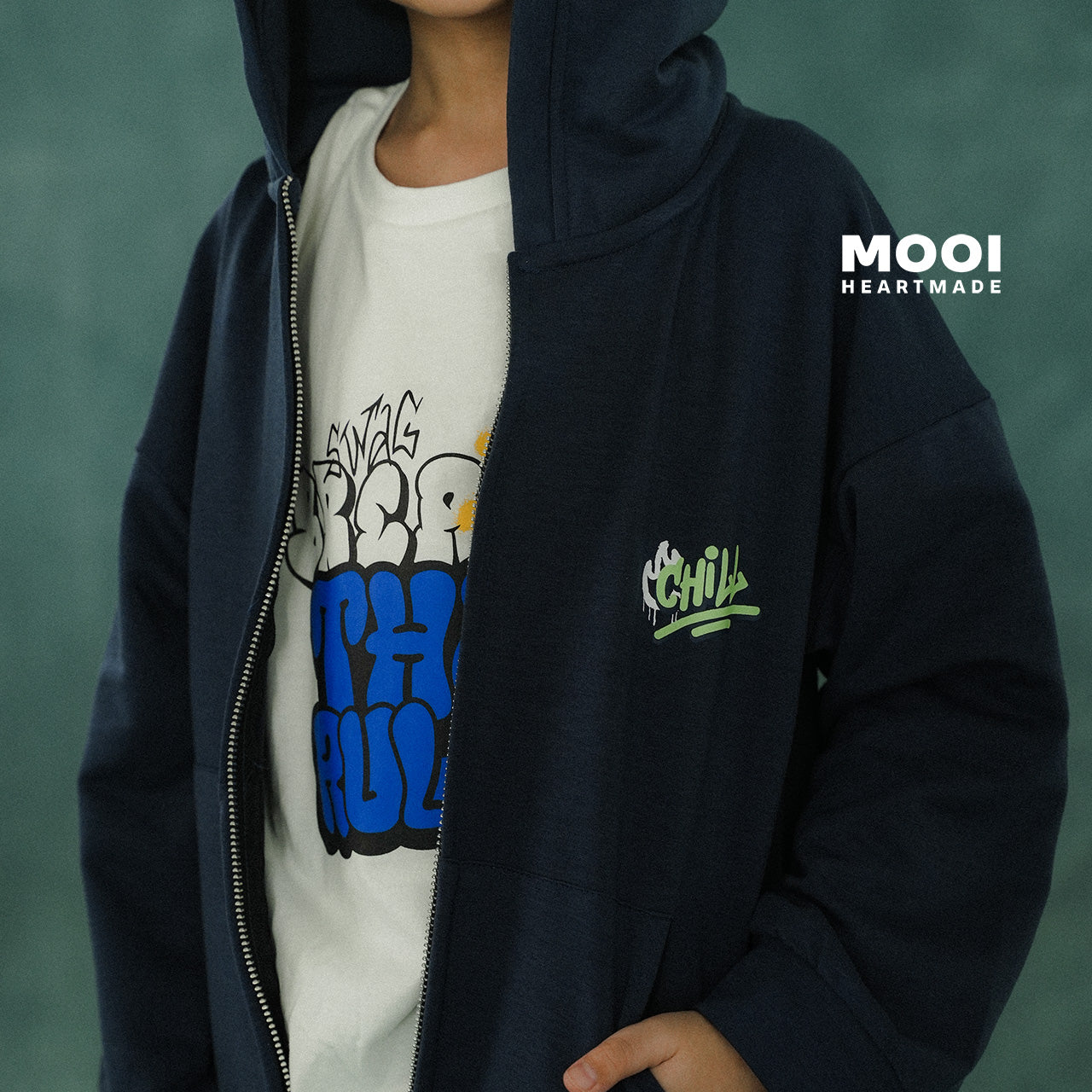 Mooi Atasan Hoodie Panjang Anak Theo Hoodie Jacket