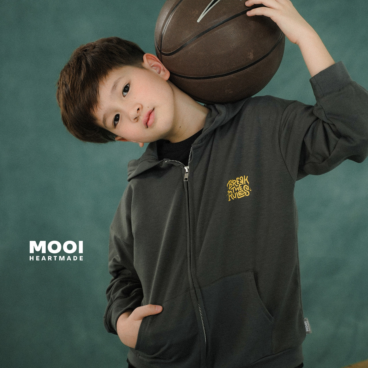 Mooi Atasan Hoodie Panjang Anak Theo Hoodie Jacket