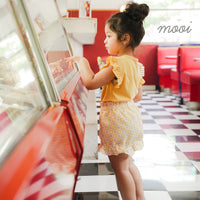 Mooi Setelan Anak Perempuan Ruffle Pocket Tee