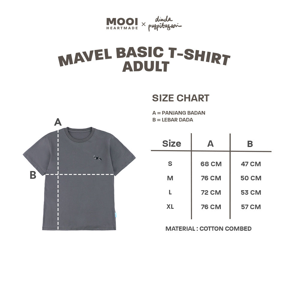 Mooi X Dinda Puspitasari Kaos Dewasa Mavel Basic T-Shirt Adult