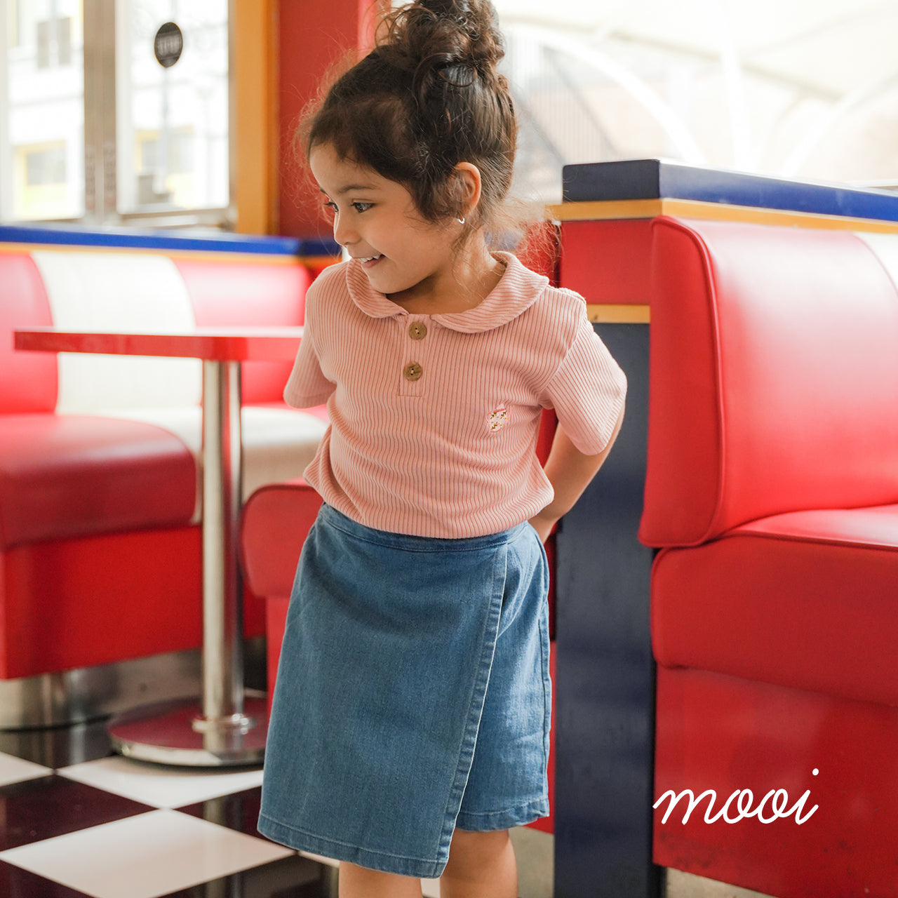 Mooi Atasan Anak Perempuan Laura Rib Top