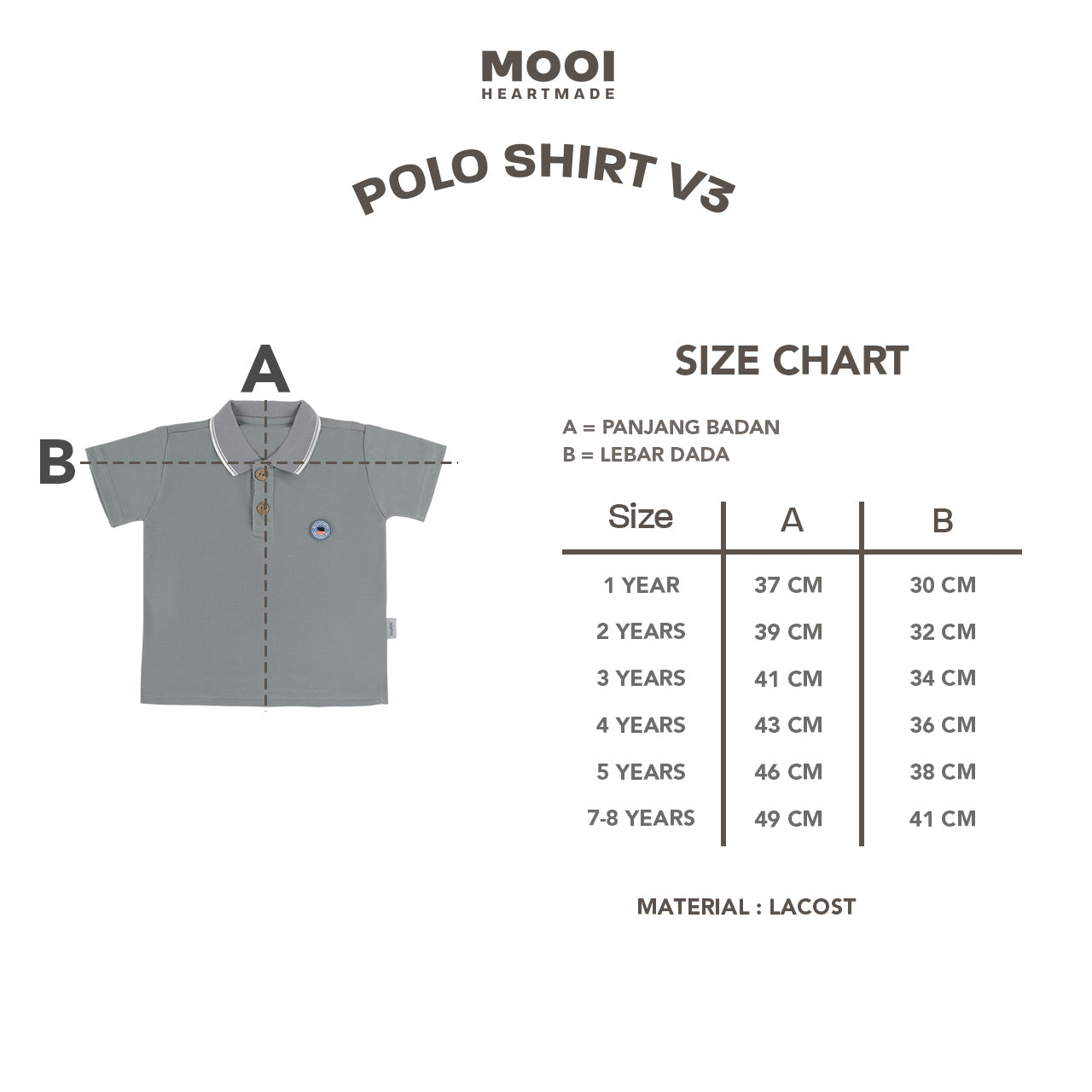 Mooi Kemeja Anak Laki-Laki Polo Shirt V1