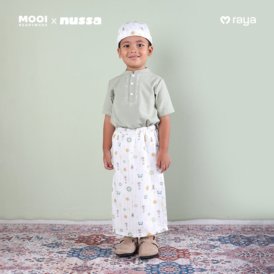 Mooi x Nussa Peci Print Peci Anak Laki - Laki Raya Collection