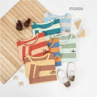 Mooi Kaos Anak Lengan Panjang Barrel Striped Top