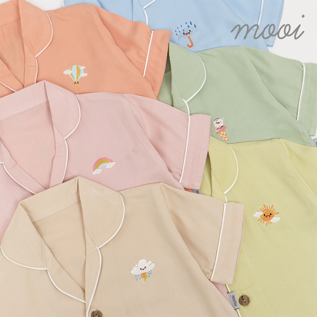 Mooi Piyama Anak Baju Tidur Anak Short Pajamas V1