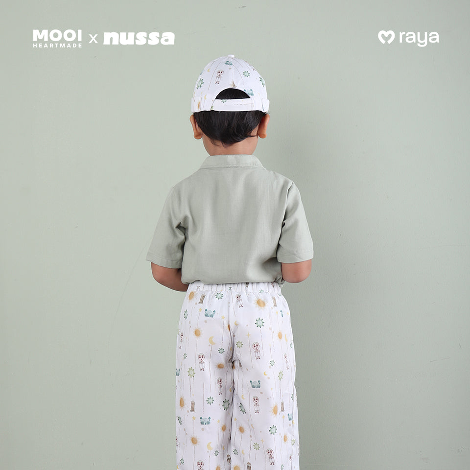 Mooi x Nussa Peci Print Peci Anak Laki - Laki Raya Collection