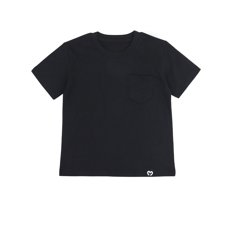 Mooi Kaos Anak Pocket Unisex Comfy T-Shirt Pocket Kids