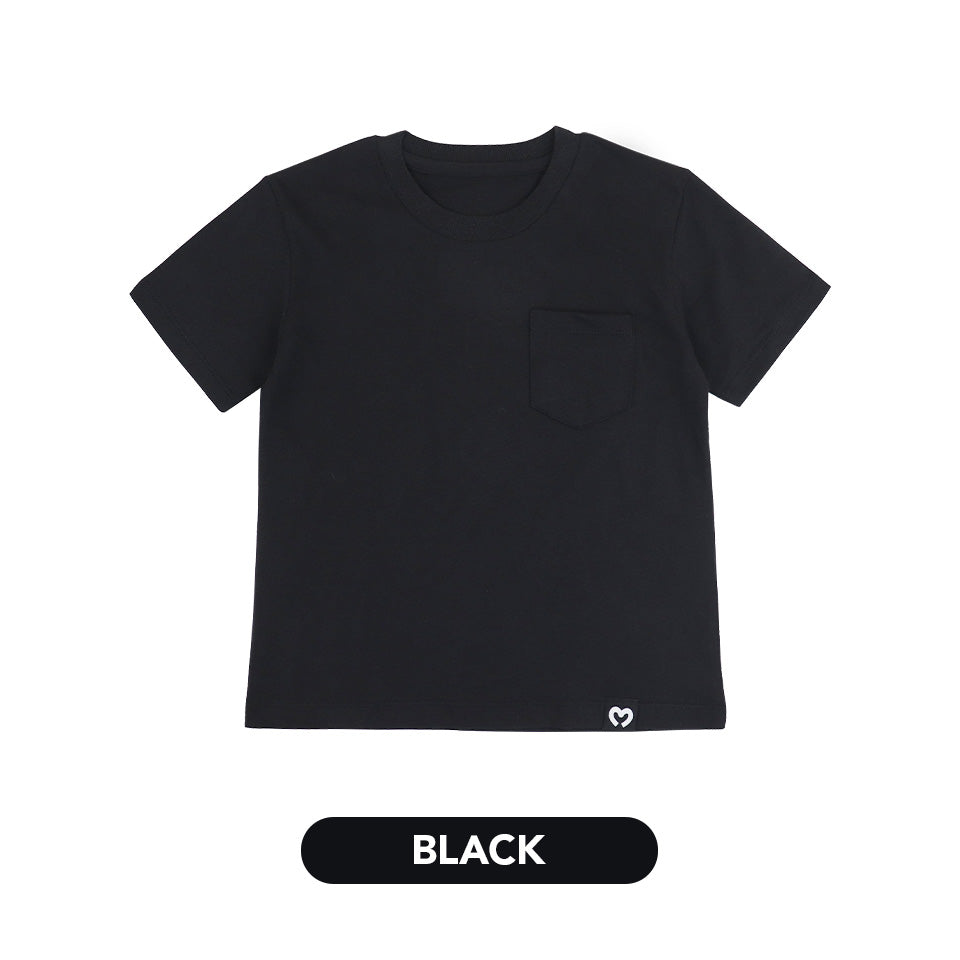 Mooi Kaos Anak Pocket Unisex Comfy T-Shirt Pocket Kids