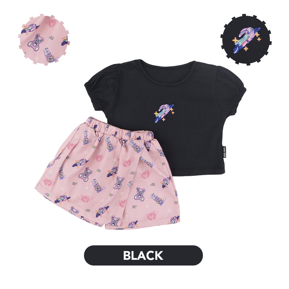 Mooi X Muklay Setelan Anak Perempuan Alena Skort Set