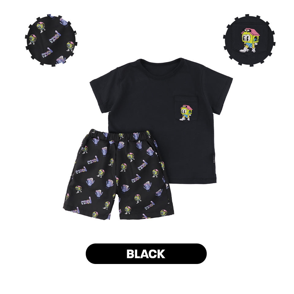 Mooi X Muklay Setelan Anak Pocket Tee Set