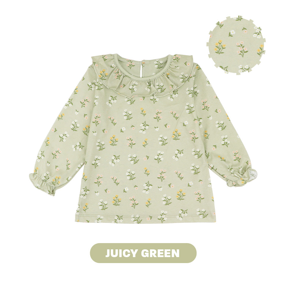 Mooi Atasan Anak Perempuan Erica Ruffle Top