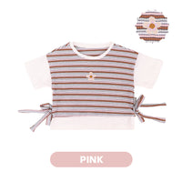 Mooi Atasan Anak Perempuan Chisa Rib Striped Tee