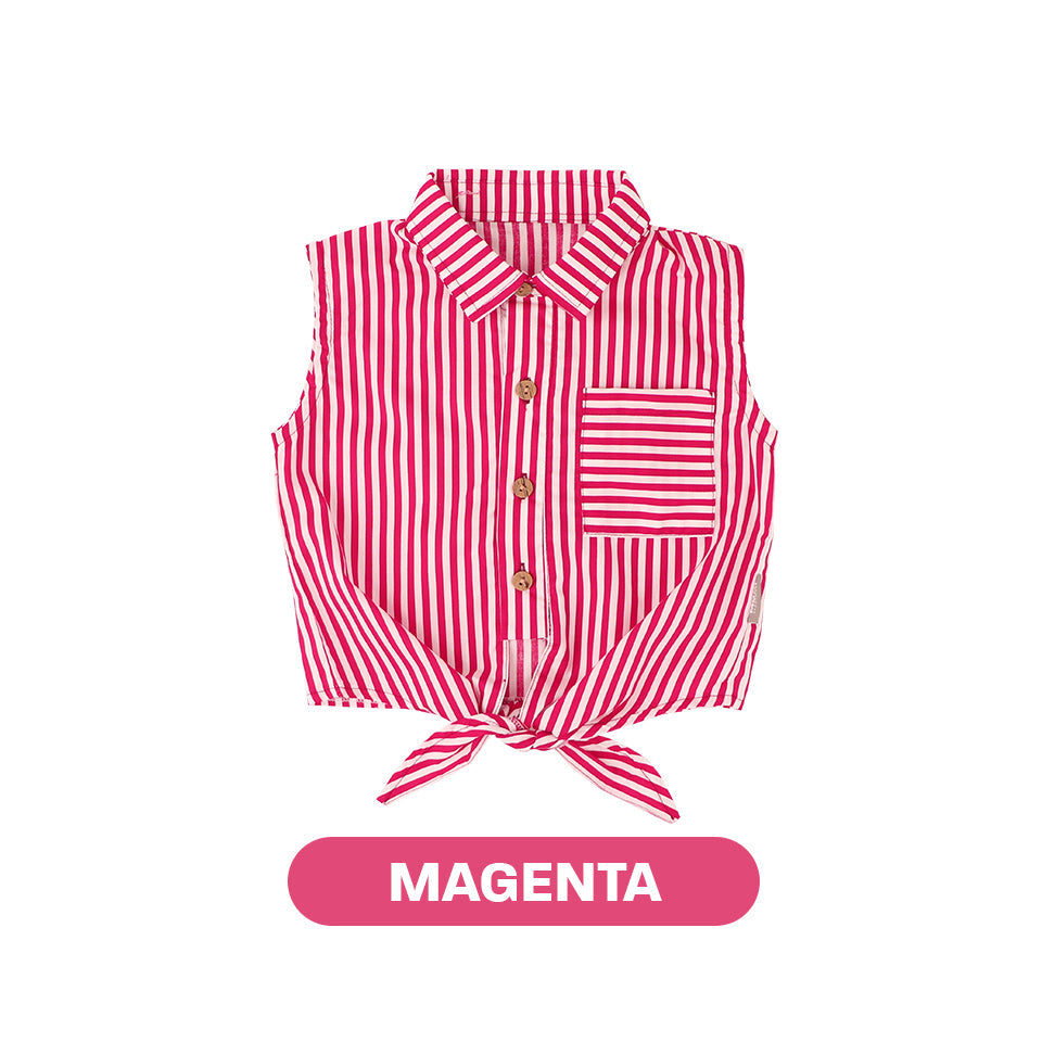 Mooi Kemeja Anak Perempuan Elicia Striped Shirt