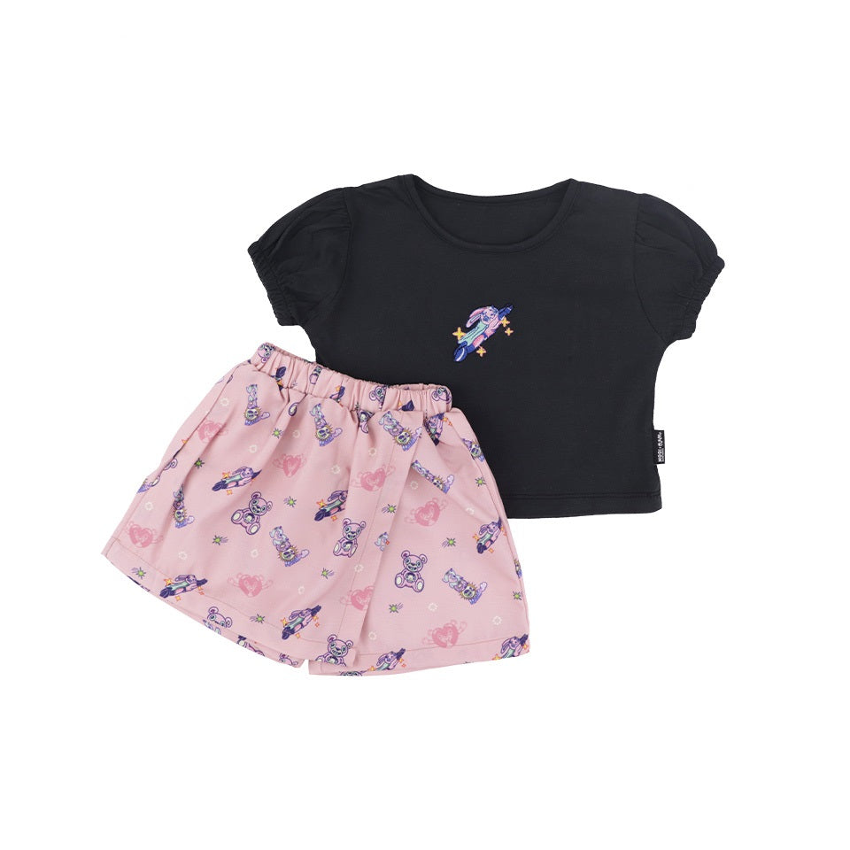 Mooi X Muklay Setelan Anak Perempuan Alena Skort Set