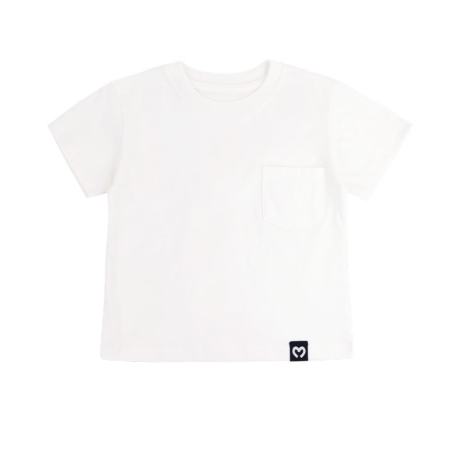 Mooi Kaos Anak Pocket Unisex Comfy T-Shirt Pocket Kids