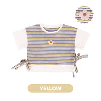 Mooi Atasan Anak Perempuan Chisa Rib Striped Tee