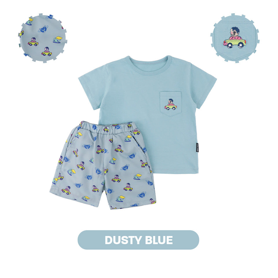 Mooi X Muklay Setelan Anak Pocket Tee Set