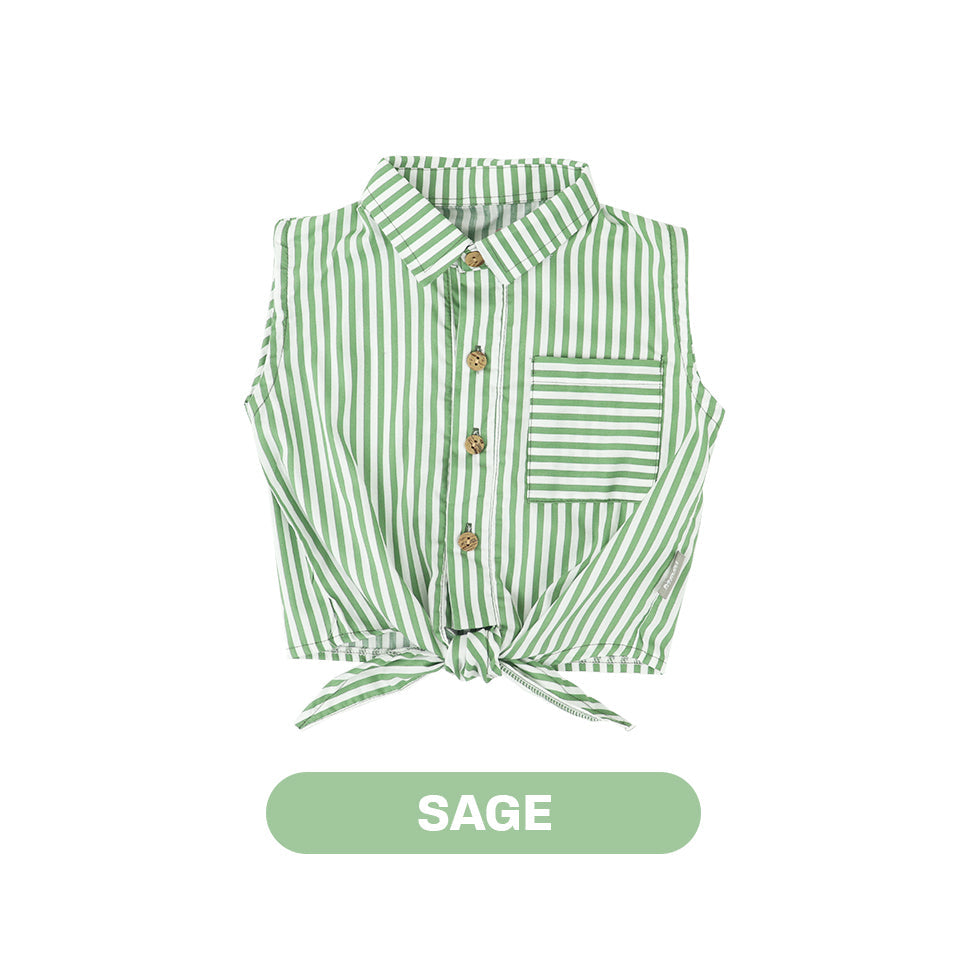 Mooi Kemeja Anak Perempuan Elicia Striped Shirt