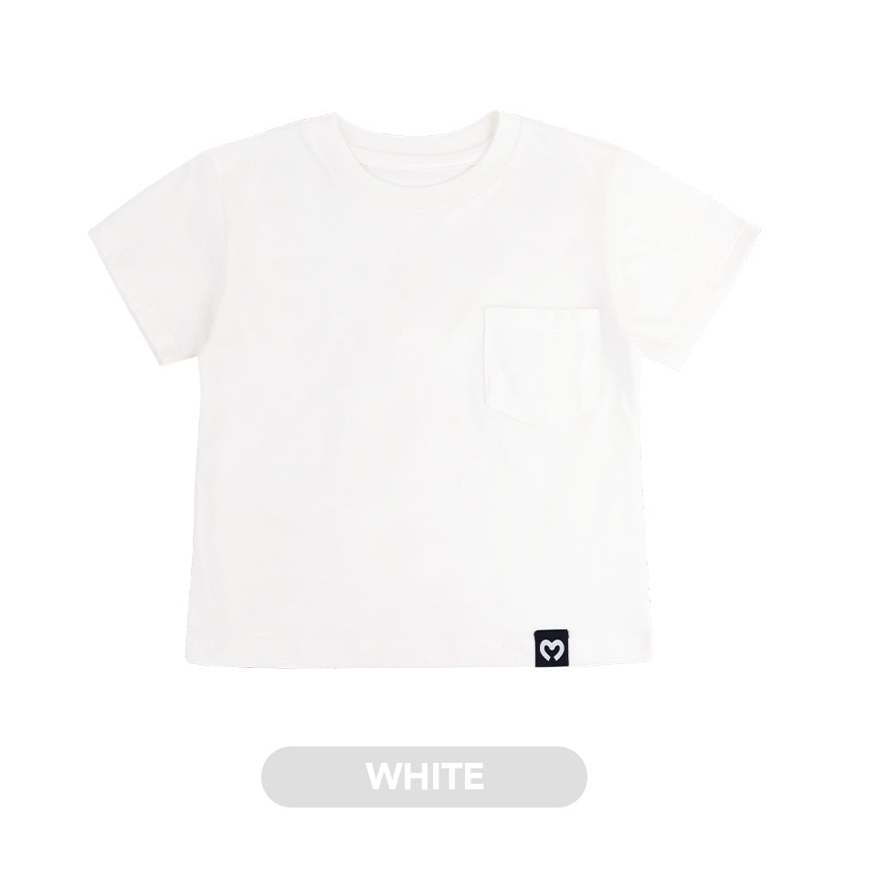 Mooi Kaos Anak Pocket Unisex Comfy T-Shirt Pocket Kids