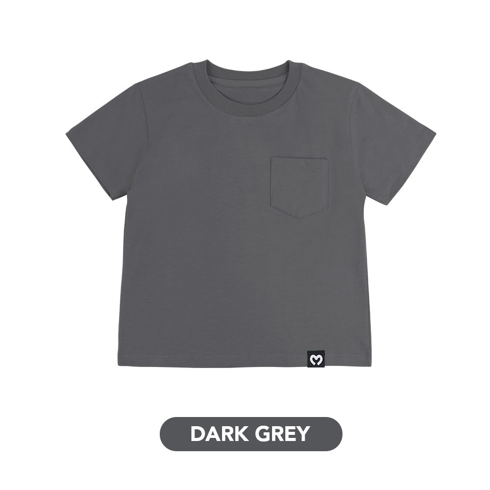 Mooi Kaos Anak Pocket Unisex Comfy T-Shirt Pocket Kids