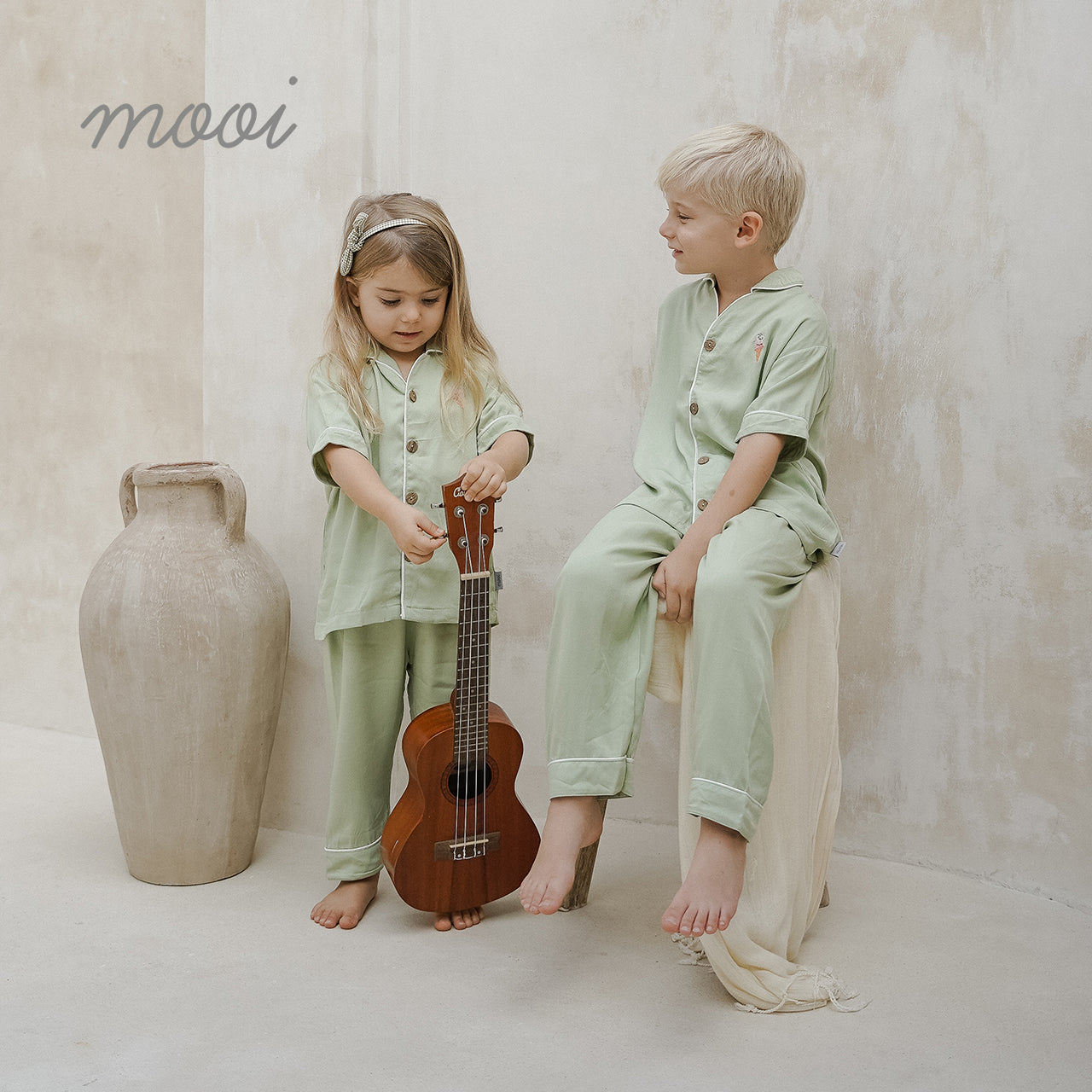 Mooi Piyama Anak Baju Tidur Anak Short Pajamas V1