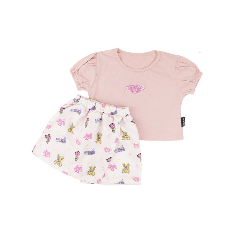 Mooi X Muklay Setelan Anak Perempuan Alena Skort Set