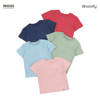 Mooi Kaos Anak Pocket Unisex Comfy T-Shirt Pocket Kids