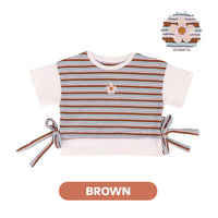 Mooi Atasan Anak Perempuan Chisa Rib Striped Tee