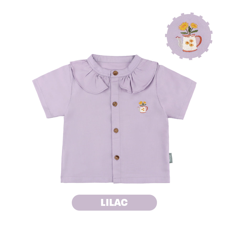 Mooi Atasan Anak Perempuan Lily Ruffle Top