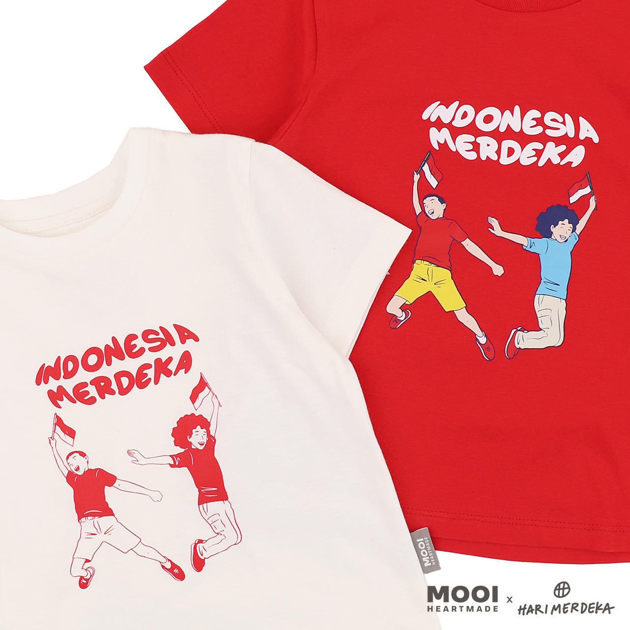 Mooi x Hari Merdeka Kaos Kemerdekaan Anak T-shirt Anak Indonesia Merdeka