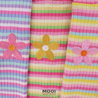 Mooi Atasan Anak Perempuan Lucy Rib Striped Tee