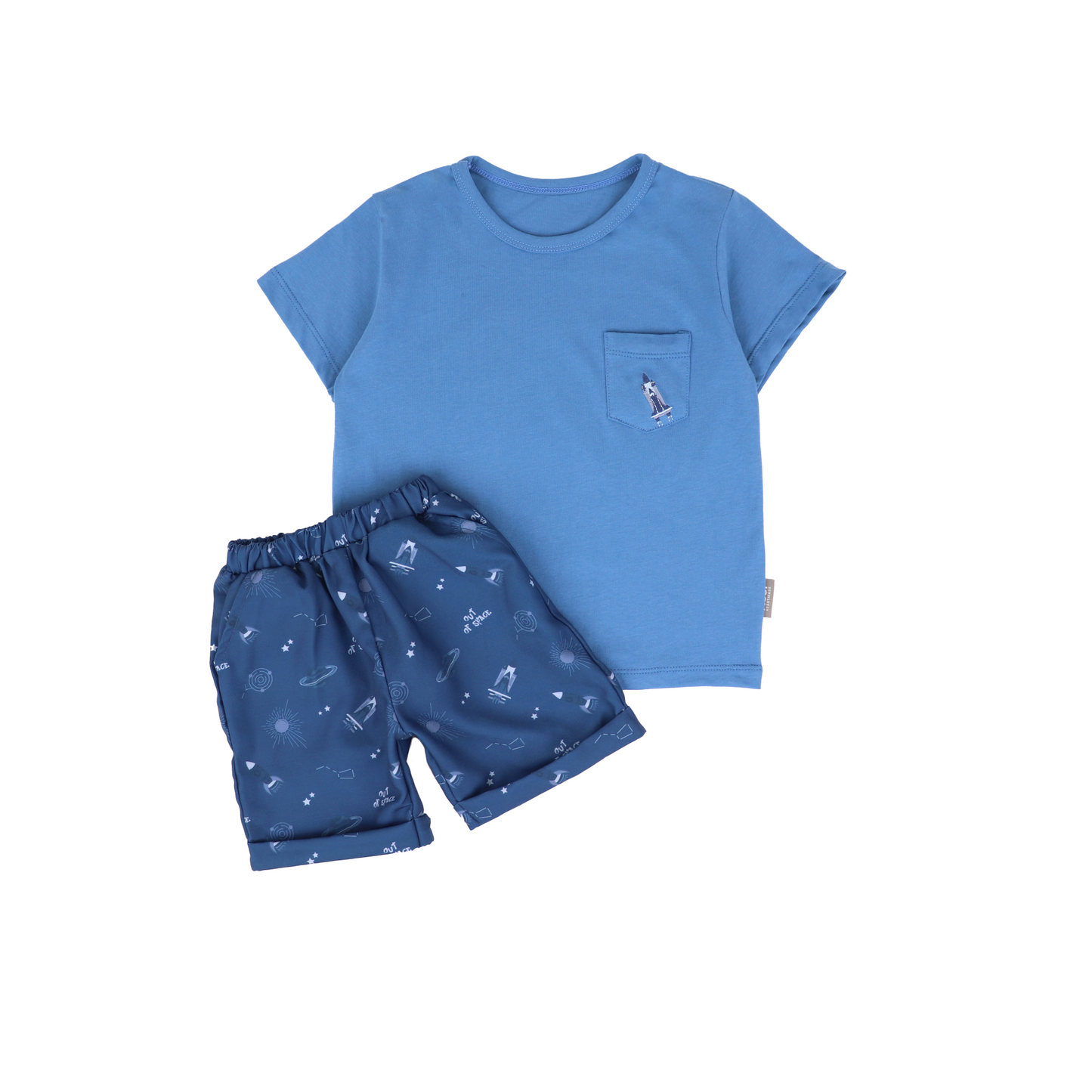 Mooi Setelan Anak Kaos Anak Tshirt Pocket Tee Set