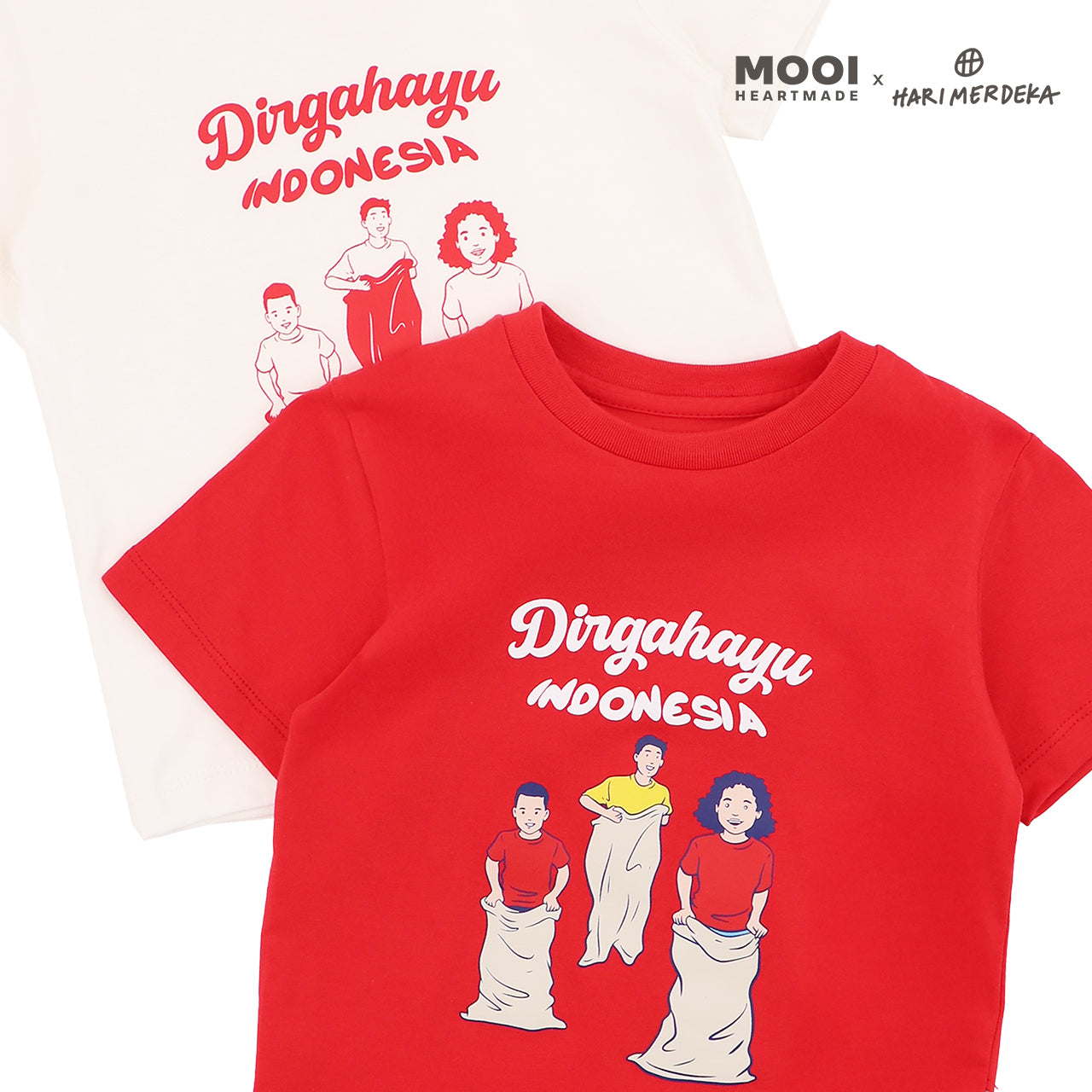 Mooi x Hari Merdeka Kaos Kemerdekaan Anak T-shirt Anak Dirgahayu Indonesia