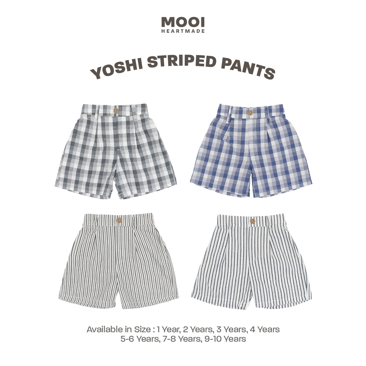 Mooi Celana Pendek Anak Laki-laki Yoshi Striped Pants