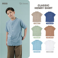 Mooi Kemeja Anak Laki-laki Classic Henry Shirt