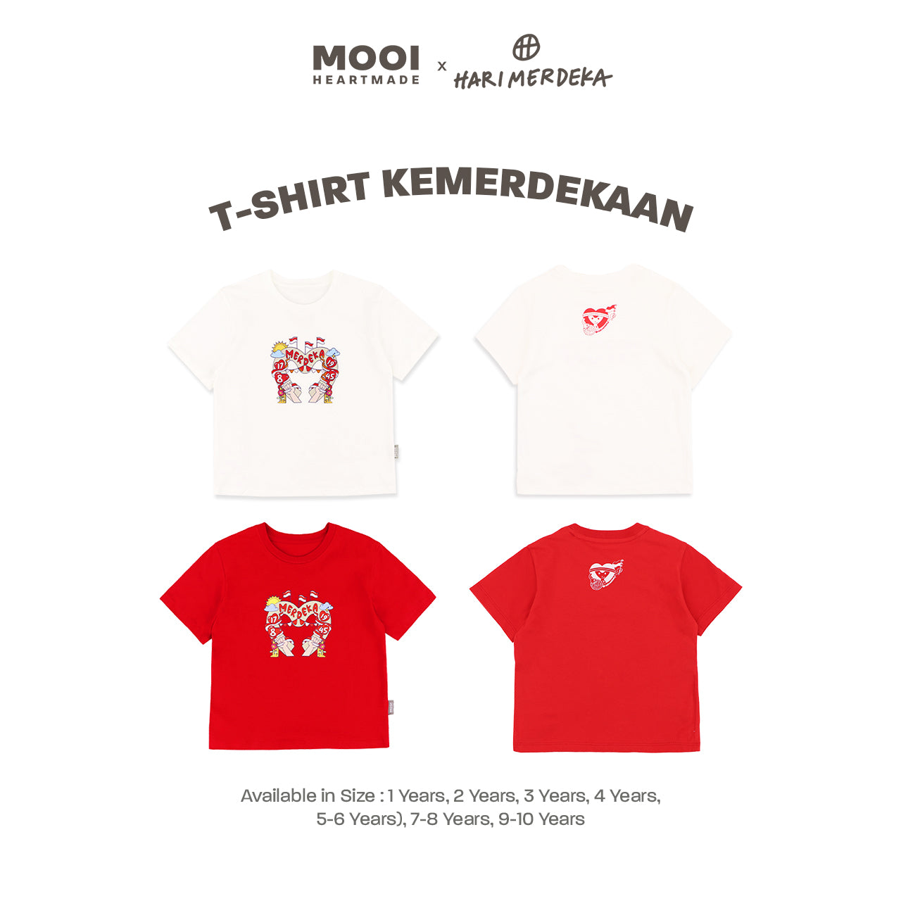 Mooi x Hari Merdeka Kaos Kemerdekaan Anak T-shirt Anak Kemerdekaan