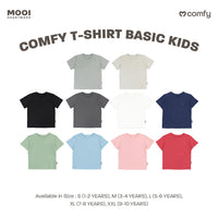 Mooi Kaos Anak Unisex Laki Laki Perempuan Comfy T-Shirt Basic Kids