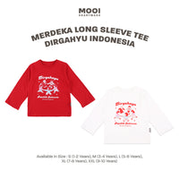 Mooi Merdeka Kaos Kemerdekaan 17 Agustus T-shirt Anak Merdeka Long Sleeve Tee Dirgahayu Indonesia