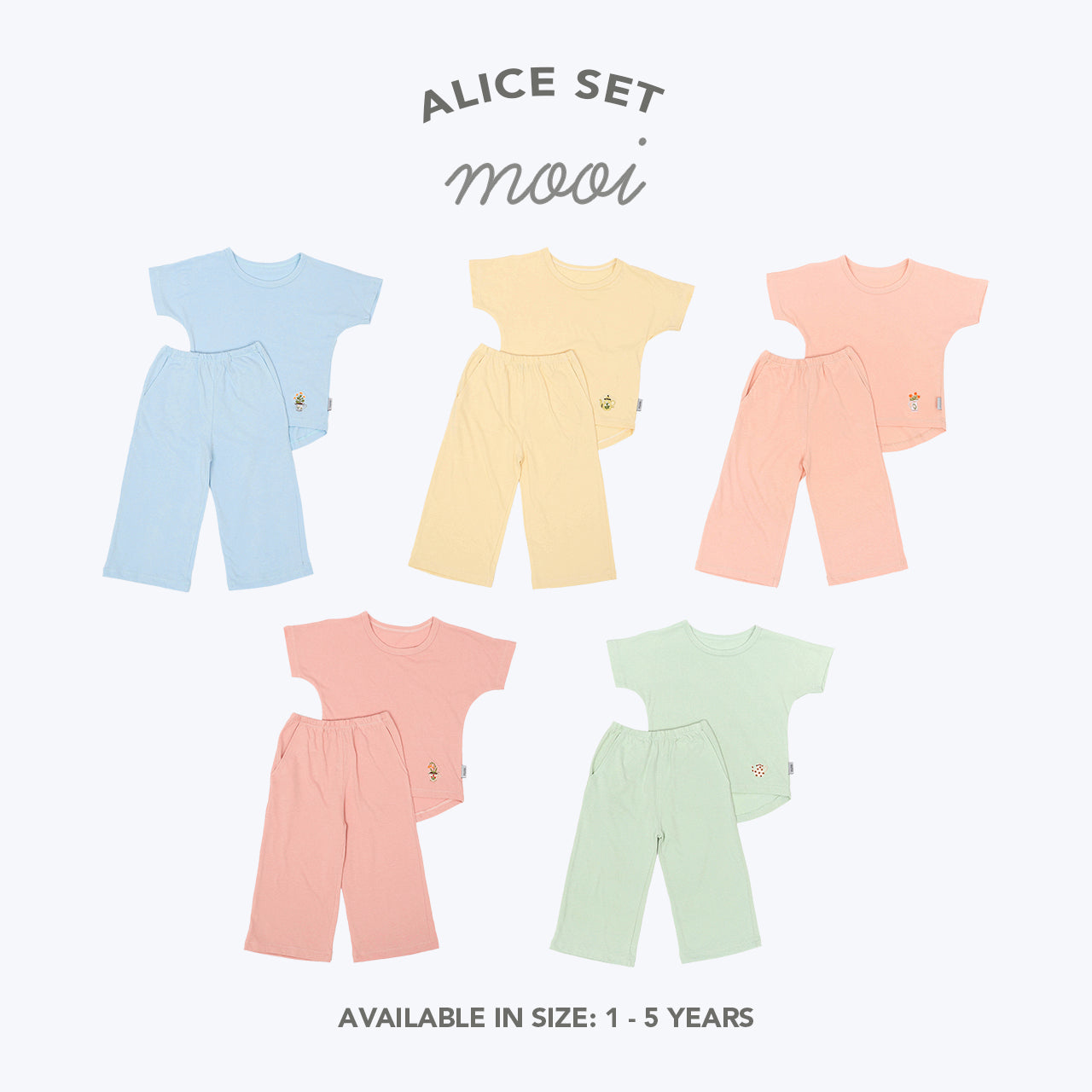 Mooi Setelan Anak Perempuan Kulot Alice Set