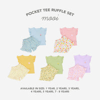 Mooi Setelan Anak Perempuan Ruffle Pocket Tee