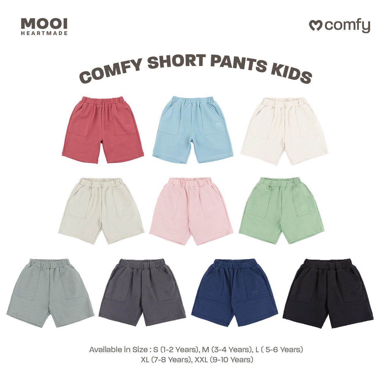 Mooi Celana Pendek Anak Unisex Laki Laki Perempuan Comfy Short Pants Kids