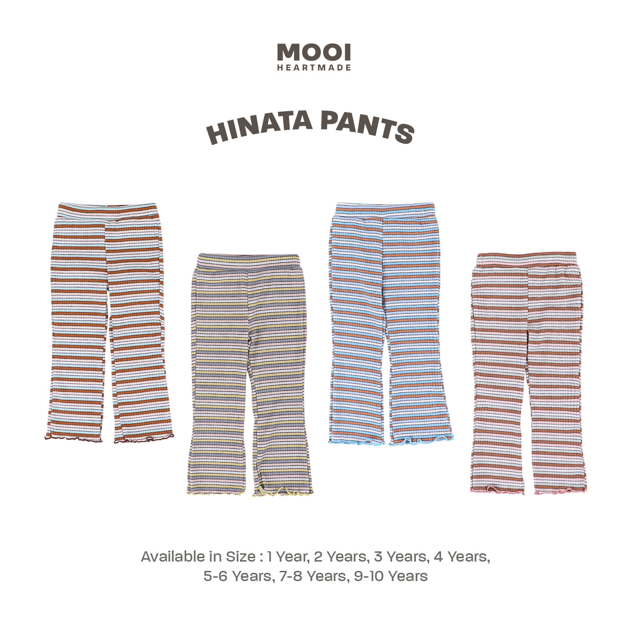 Mooi Celana Panjang Anak Perempuan Hinata Rib Striped Pants