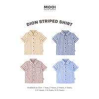 Mooi Kemeja Anak Laki-laki Kemeja Katun Motif Dion Striped Shirt