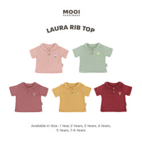 Mooi Atasan Anak Perempuan Laura Rib Top