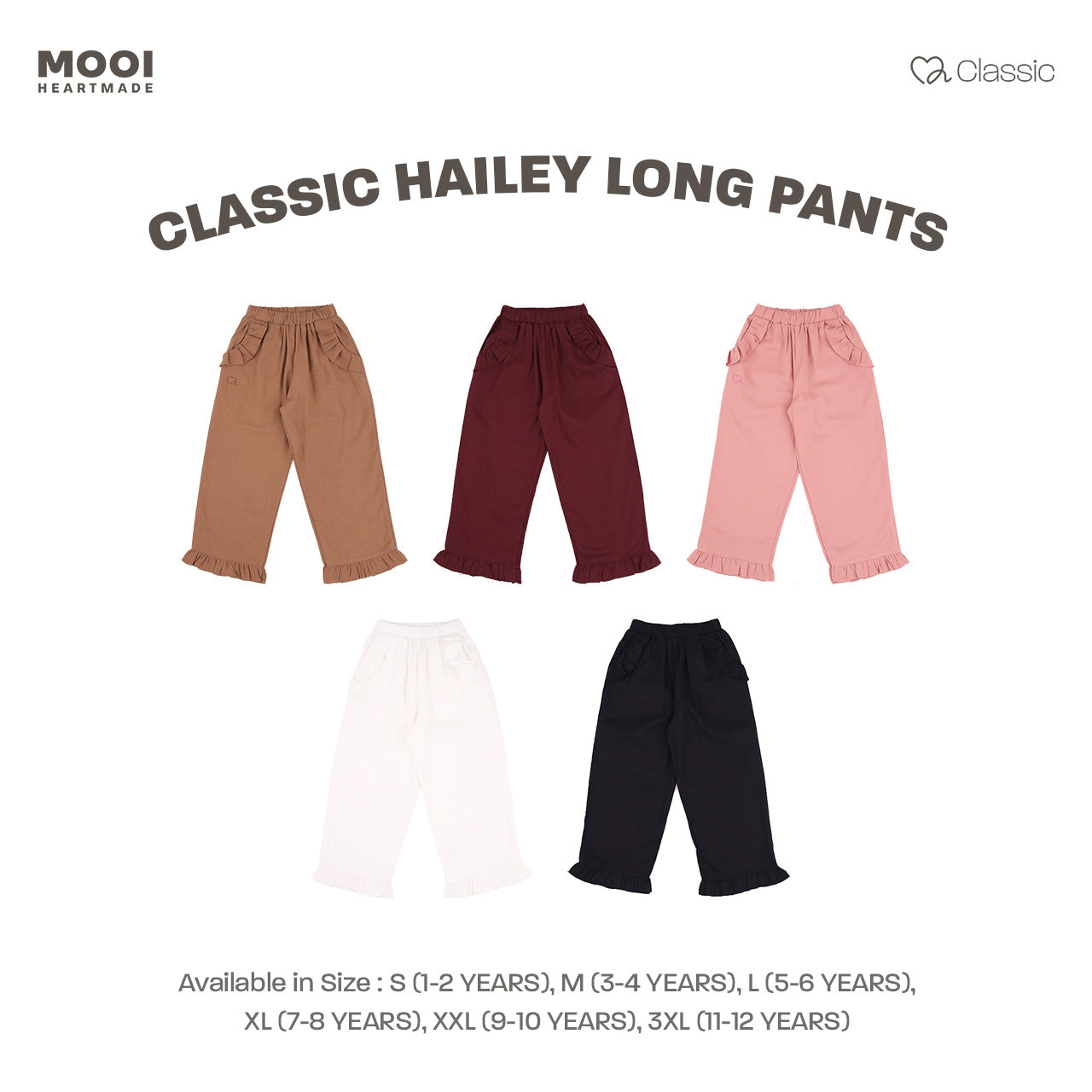 Mooi Celana Panjang Anak Perempuan Classic Hailey Long Pants