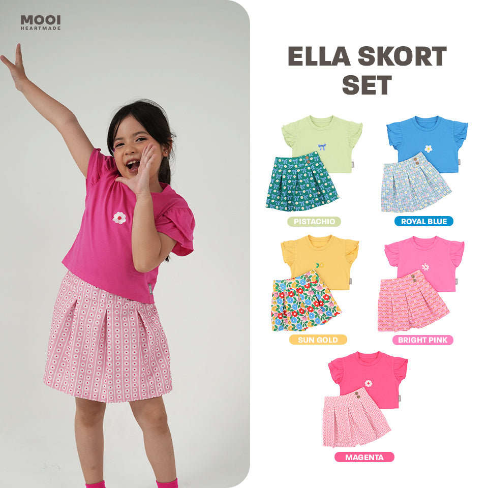 Mooi Setelan Anak Perempuan Ella Skort Set