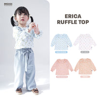 Mooi Atasan Anak Perempuan Erica Ruffle Top