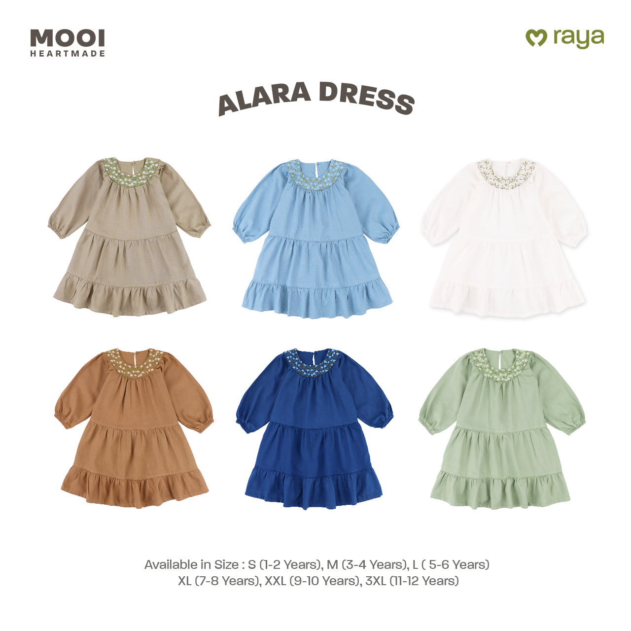 Mooi Dress Anak Gamis Anak Perempuan Raya Collection Alara Dress