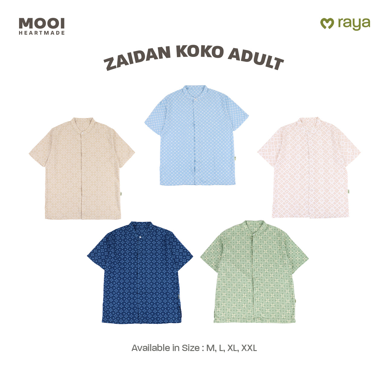 Mooi Atasan Pria Kemeja Pria Raya Collection Zaidan Koko