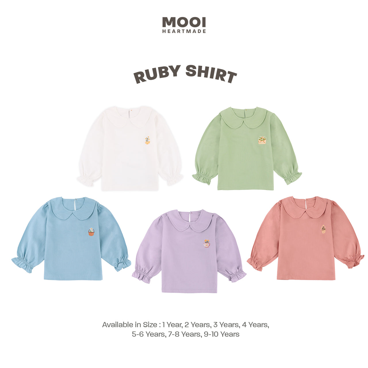 Mooi Atasan Anak Perempuan Ruby Shirt